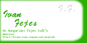 ivan fejes business card